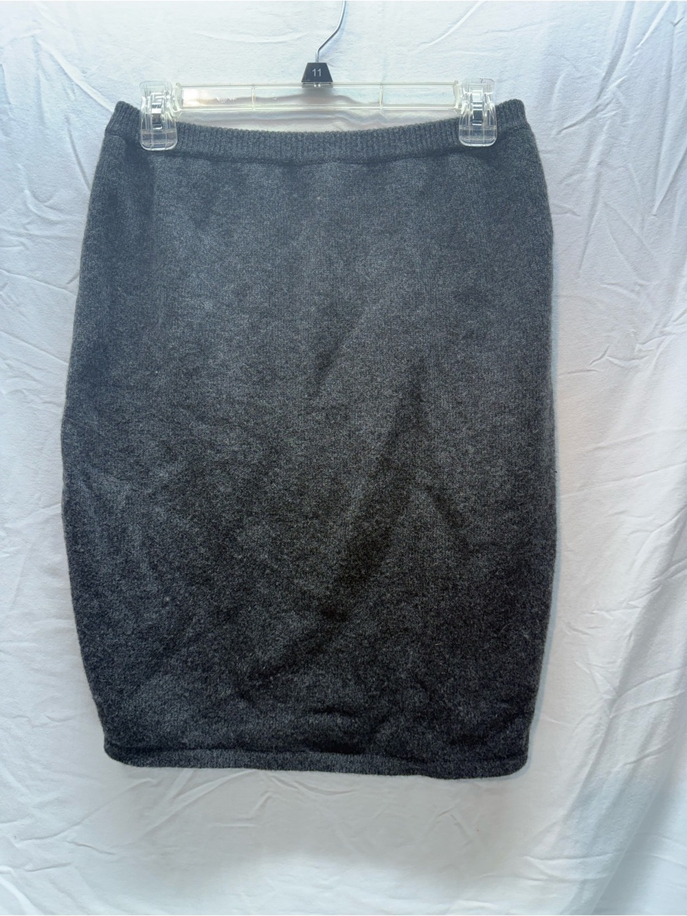 Clifford and Willis Lambswool Pencil Skirt Gray Wool Midi M